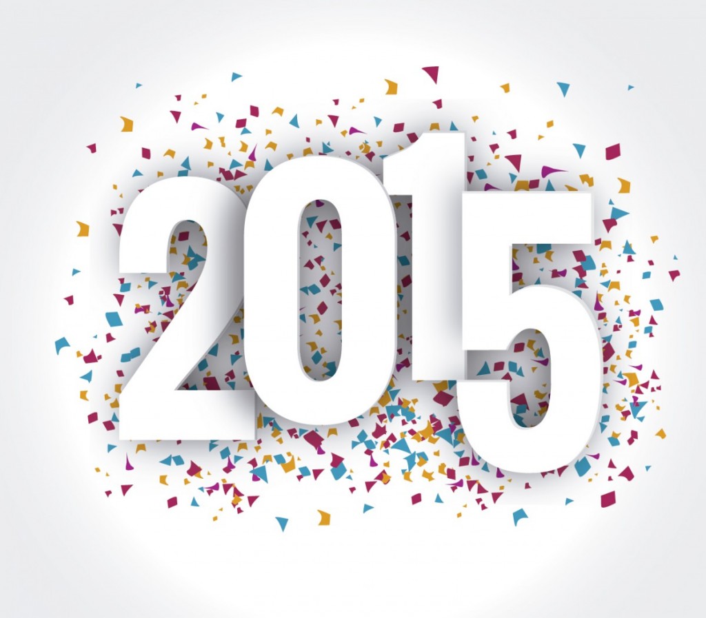 Happy 2015 Year confetti wallpaper